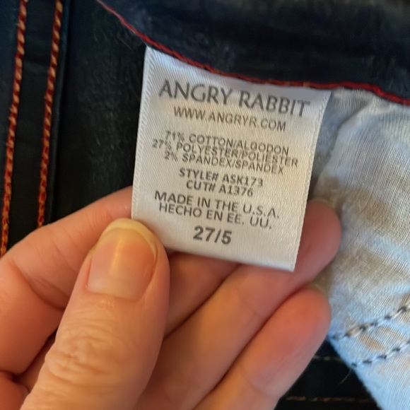 Women’s Size 27 slim Angry Rabbit jeans. - Picture 3 of 4